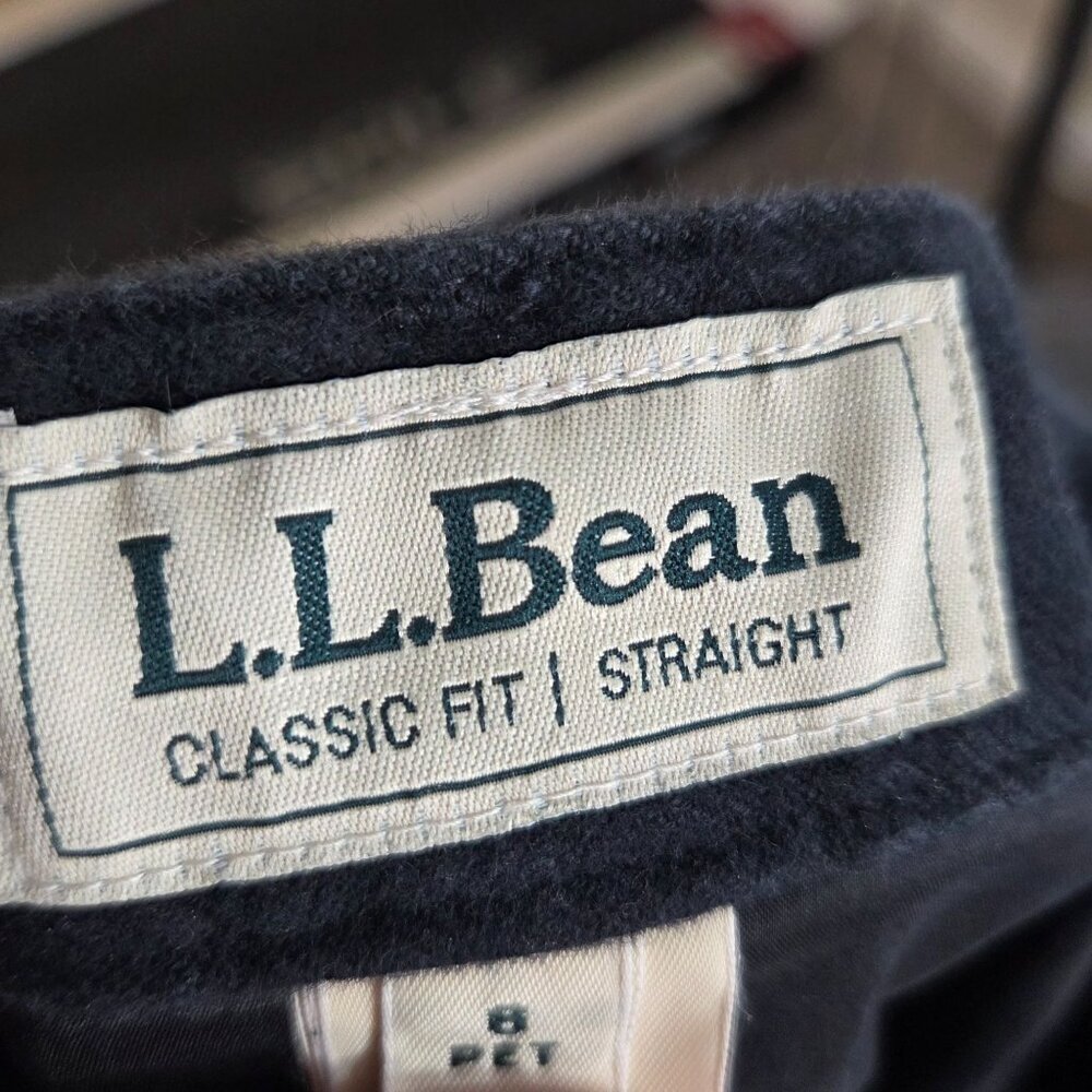 L.L. Bean Women’s Classic Fit Skirt Black Size 8 Button Front Preppy Academia - Picture 7 of 9